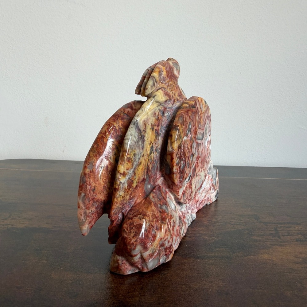 Crazy Lace Agate Dragon | Natural Gemstone Crystal Figurine Carving - Picture 8 of 16
